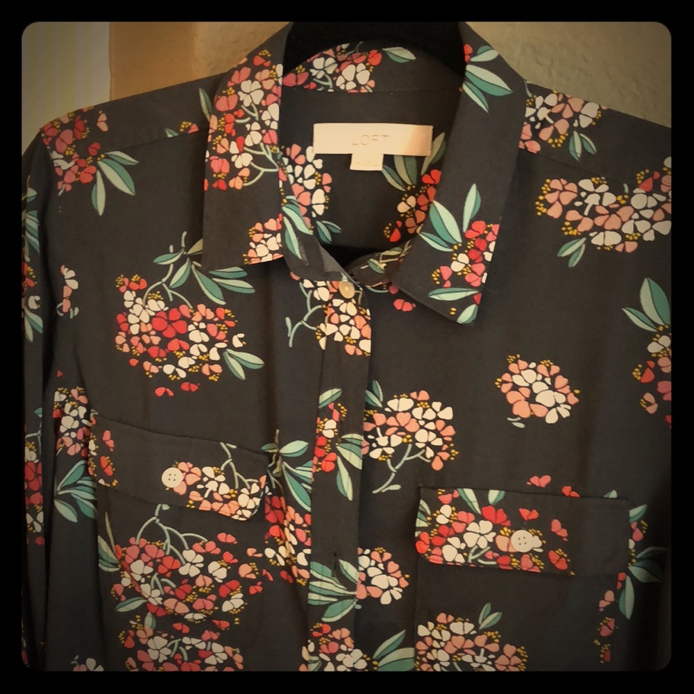 Loft button down blouse